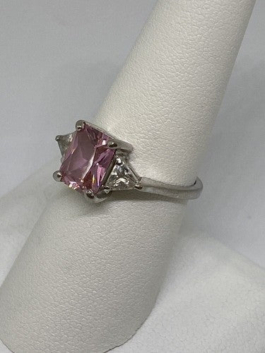925 Sterling Silver CZ Ring Size 7.75