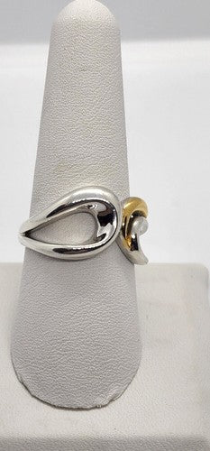 Silver Ring 925 Vintage Elle Accent Red Ruby Inside The Band Size 9