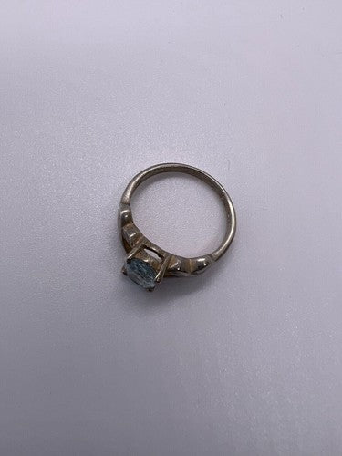 925 Sterling Silver Topaz Ring Size 6.5