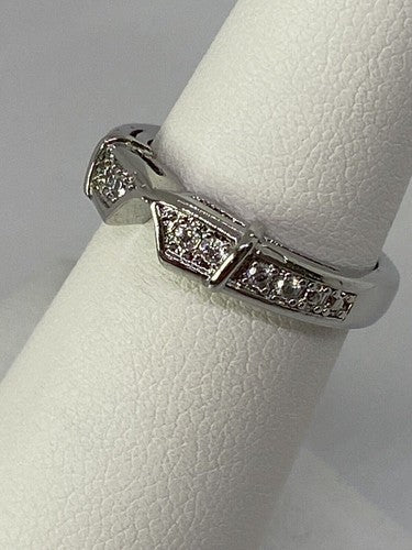 925 Sterling Silver CZ Ring Size 5.5