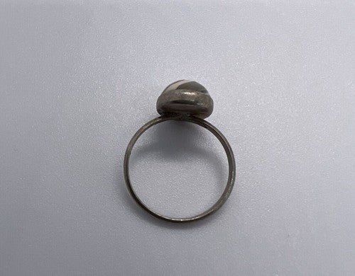 925 Sterling Silver & Agate Ring Size 4