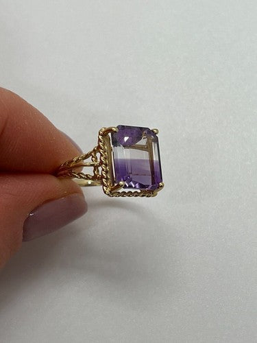 10K Yellow Gold  Ametrine Ring Size 5.5