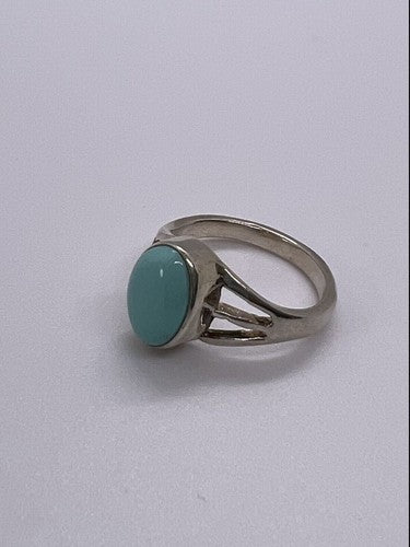 925 Sterling Silver Larimar Ring Size 8