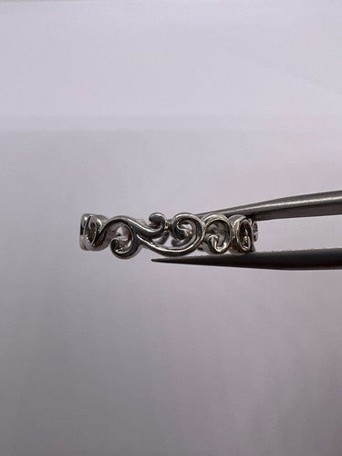 925 Sterling Silver Wave Band Ring Size 8