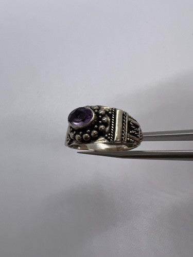 925 Sterling Silver Tourmaline Ring Size 8