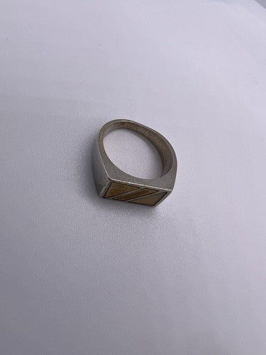 925 Sterling Silver Agate Ring Size 8