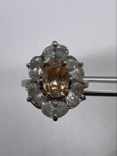 925 Sterling Silver CZ Ring Size 8