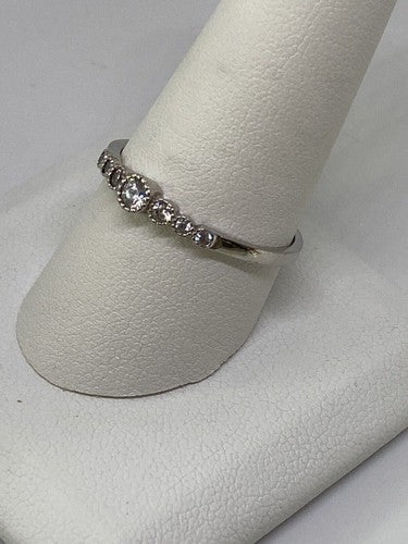 925 Sterling Silver CZ Ring Size 10