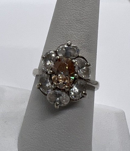 925 Sterling Silver CZ Ring Size 8