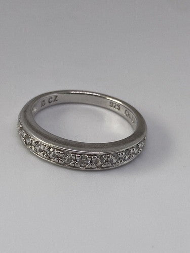 925 Sterling Silver CZ Ring Size 7.75