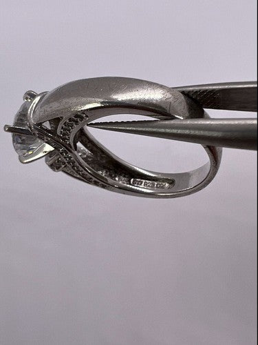 925 Sterling Silver CZ Ring Size 5.5