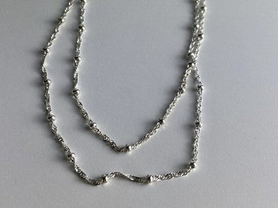 925 Sterling Silver Necklace Italy 29.9 in