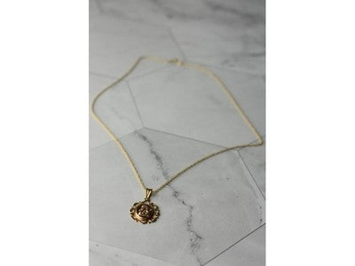 14K Yellow Gold Incense "Guardian Angel" Chain With Pendant