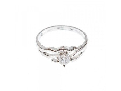 925 Sterling Silver CZ Ring Size 7