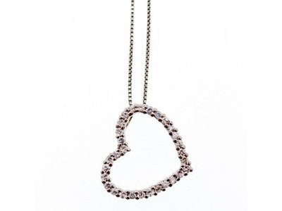 925 Sterling Silver CZ "Heart" Chain with Pendant