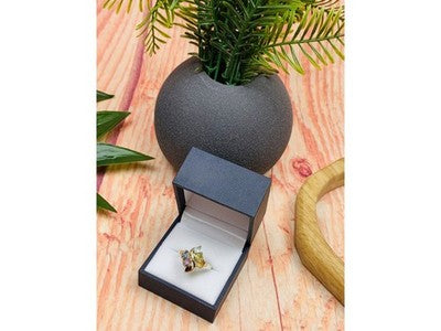 925 Sterling Silver Multi Gemstones Ring Size 9