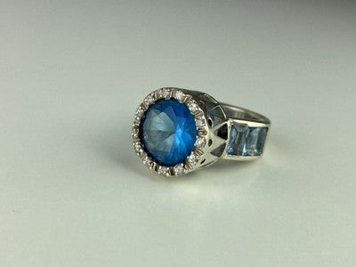 925 Sterling Silver CZ Ring Size 6.5