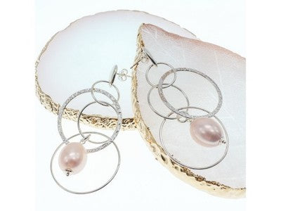 925 Sterling Silver Pearls Earrings
