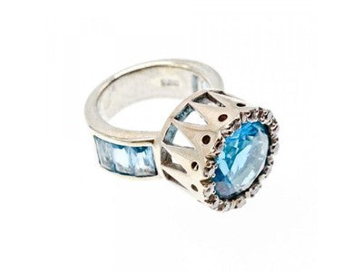 925 Sterling Silver CZ Ring Size 6.5