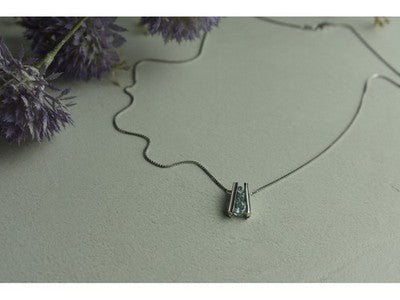 925 Sterling Silver Blue Spinel Chain With Pendant