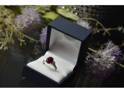 925 Sterling Silver Pink Topaz and CZ Ring Size 6.5