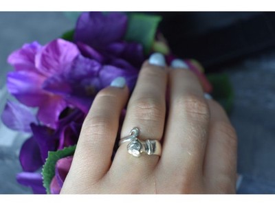 Handmade 925 Sterling Silver "Cat" Ring Size 6.5