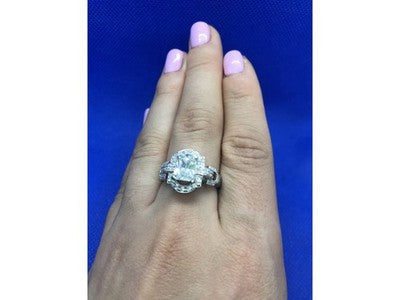 925 Sterling Silver CZ Ring Size 8