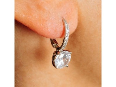 925 Sterling Silver CZ Earrings