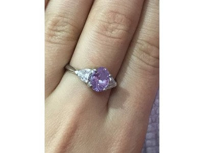 925 Sterling Silver CZ Ring Size 8