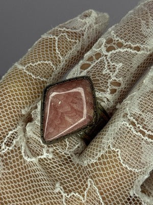 Vintage 925 Sterling Silver Morganite Ring Size 8