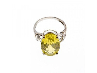 925 Sterling Silver CZ Ring Size 6.5