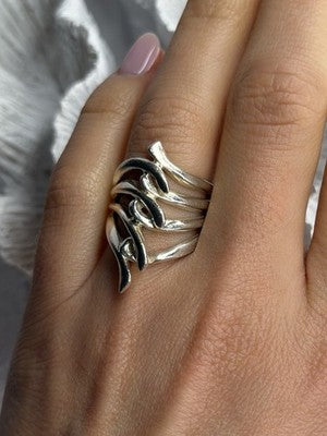 Unique Design 925 Sterling Silver Ring Size 7