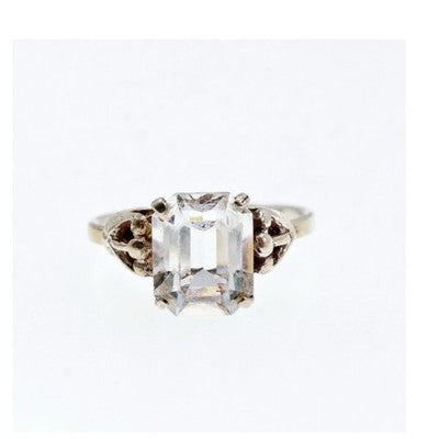 925 Sterling Silver CZ "Classic" Ring Size 8