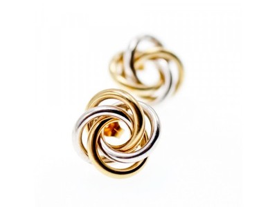14K White & Yellow Gold Earrings
