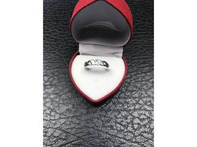 925 Sterling Silver Mother of Pearl Inserts Ring Size 5.5