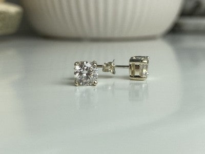 925 Sterling Silver CZ "Shine" Stud Earrings