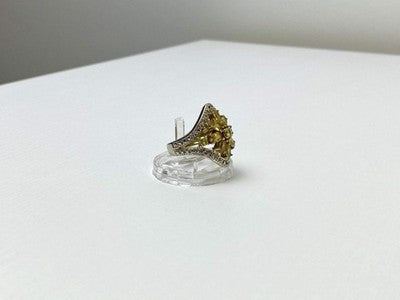 925 Sterling Silver Gold Plated Citrine Ring Size 5.5