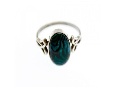 925 Sterling Silver Haliotis Ring Size 5