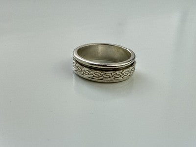 925 Sterling Silver Spinner Men'S Ring Size 12