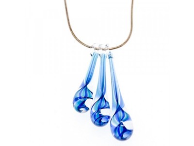925 Sterling Silver Jewelry Glass Chain With Pendant
