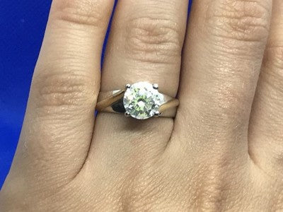 925 Sterling Silver CZ Ring Size 6.5
