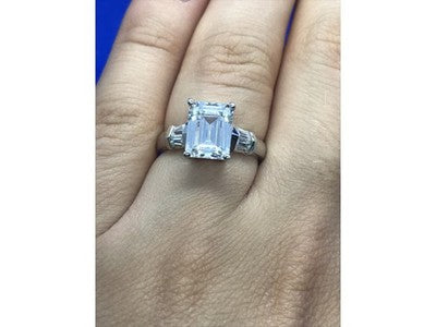 925 Sterling Silver CZ Ring Size 6.5