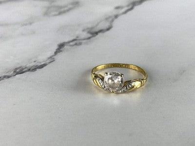 Classic Ring in Gilding (14K ) With CZ Size 7