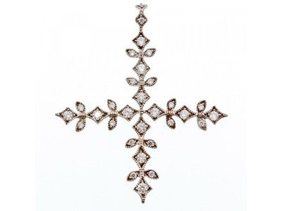 925 Sterling Silver CZ "Snowflake" Pendant