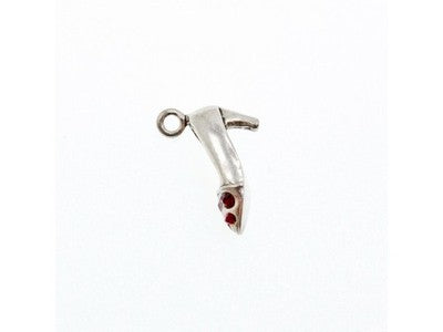 925 Sterling Silver Garnet & Heliodor "Shoe" Pendant