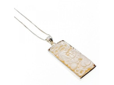 925 Sterling Silver Ivory Chain With Pendant