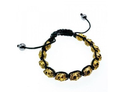 Bracelet Shambhala "Golden Skulls"
