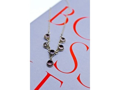 925 Sterling Silver Amethyst Necklace