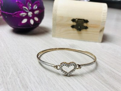 925 Sterling Silver Gold Plated "Heart" Bracelet