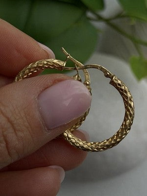 Made in Italy 10K Yellow Gold Hoop Earrings
